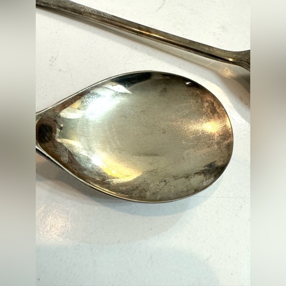 Vintage FB Rogers Italy Silver Plated Salad Serving Spoon and Fork 9 1/4" - Picture 5 of 6